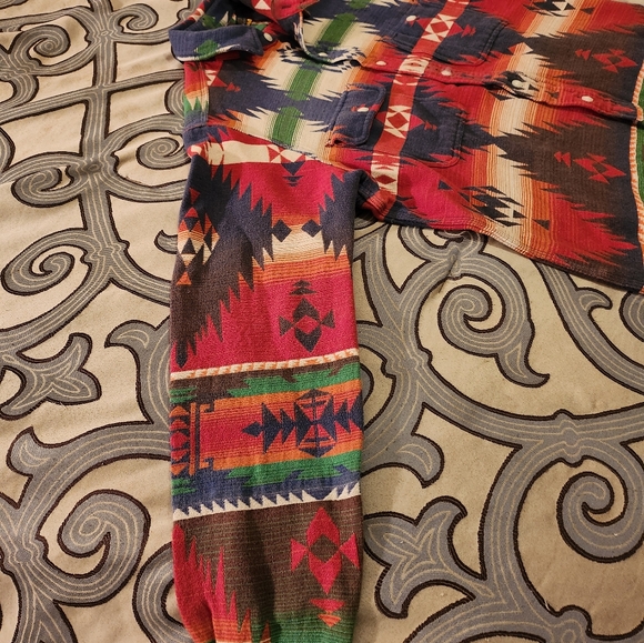 $OLD!!! 248 Polo Ralph Lauren Aztec Southwestern Country Sportsman Shirt Med - Picture 2 of 10